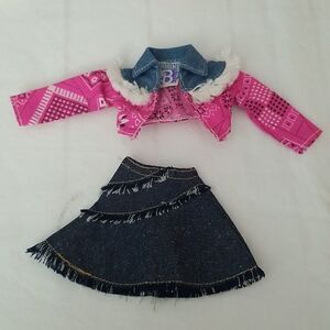 Barbie Bandana denim jacket with skirt